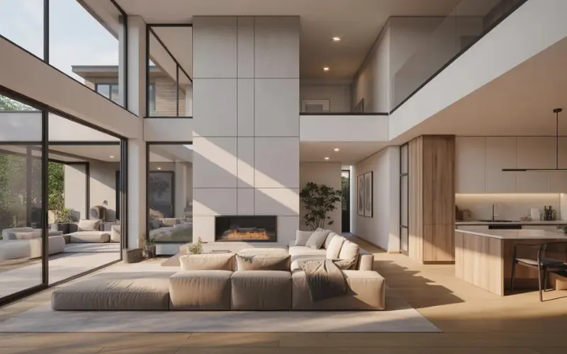 Medium sized Bloxburg family house, two story modern home.