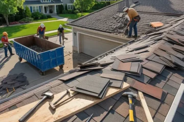 When you are getting a roof, you need to get rid of the old stuff. This is where a dumpster comes in.
