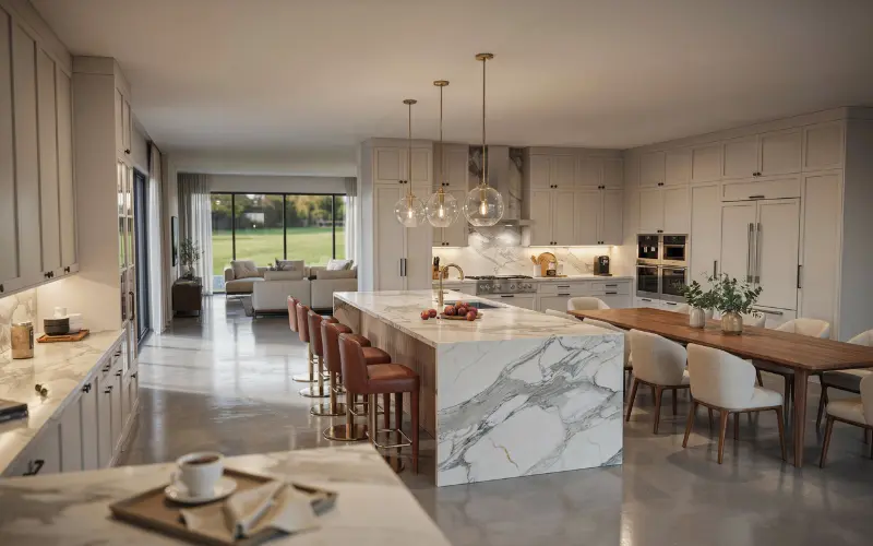 Luxury Bloxburg mansion kitchen design.