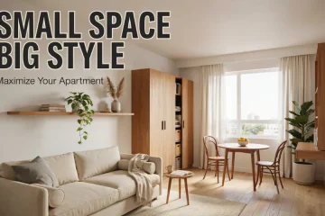 a beautiful modern small apartment interior.