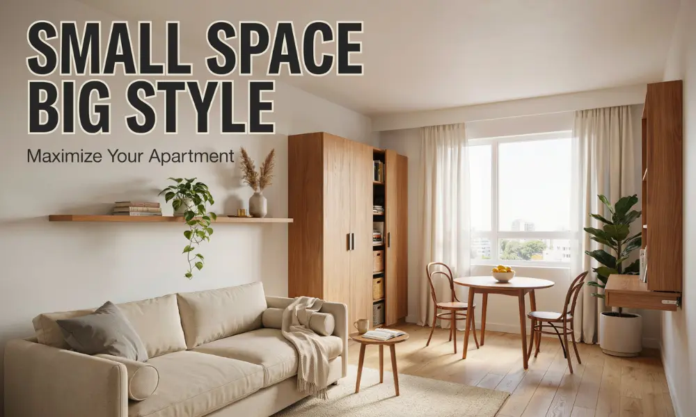 a beautiful modern small apartment interior.