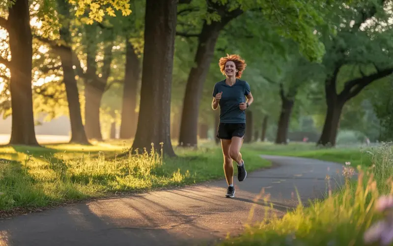 An energetic outdoor scene showing a person.